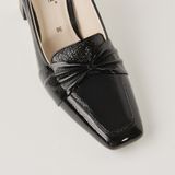  Giày Cao Gót Nữ Đen Bóng 19A.2 