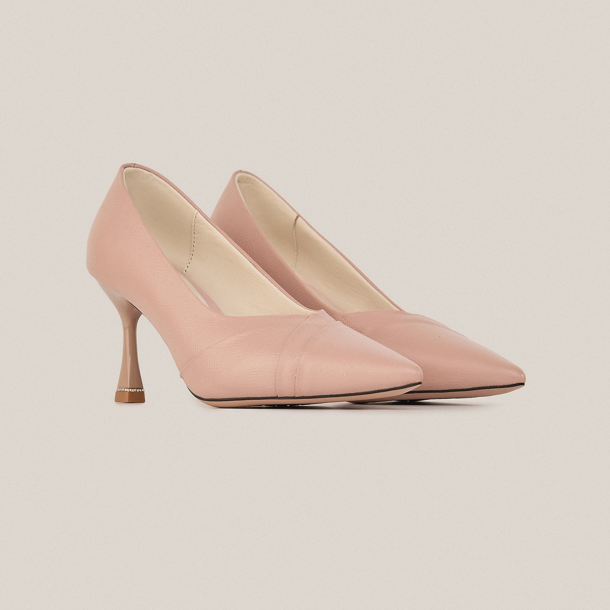  Giày Cao Gót Da Hồng Nude 83.52 