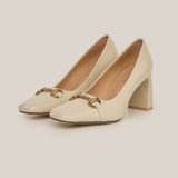  Giày Cao Gót Nữ Trơn Bóng Trắng 19N.19 