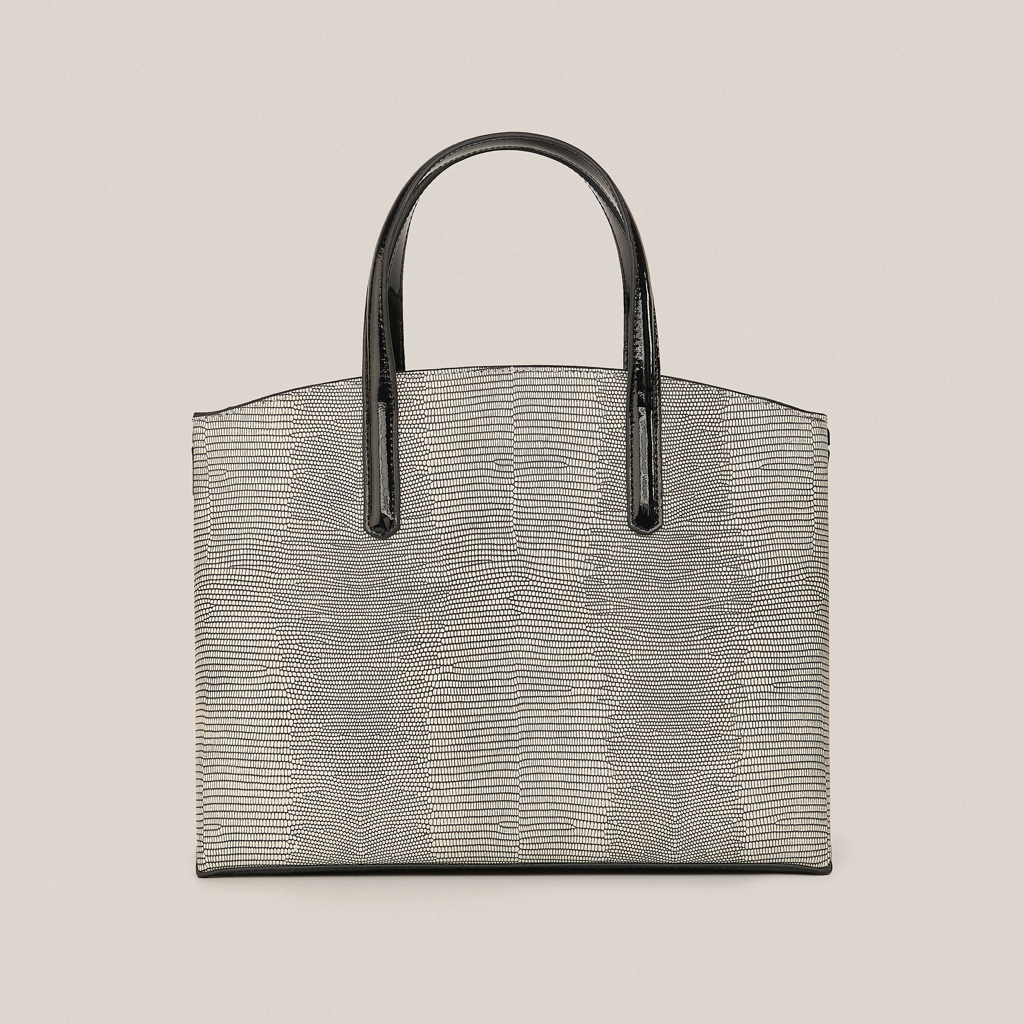  Túi Xách Nữ Da Vân Trắng Đen 26.57 