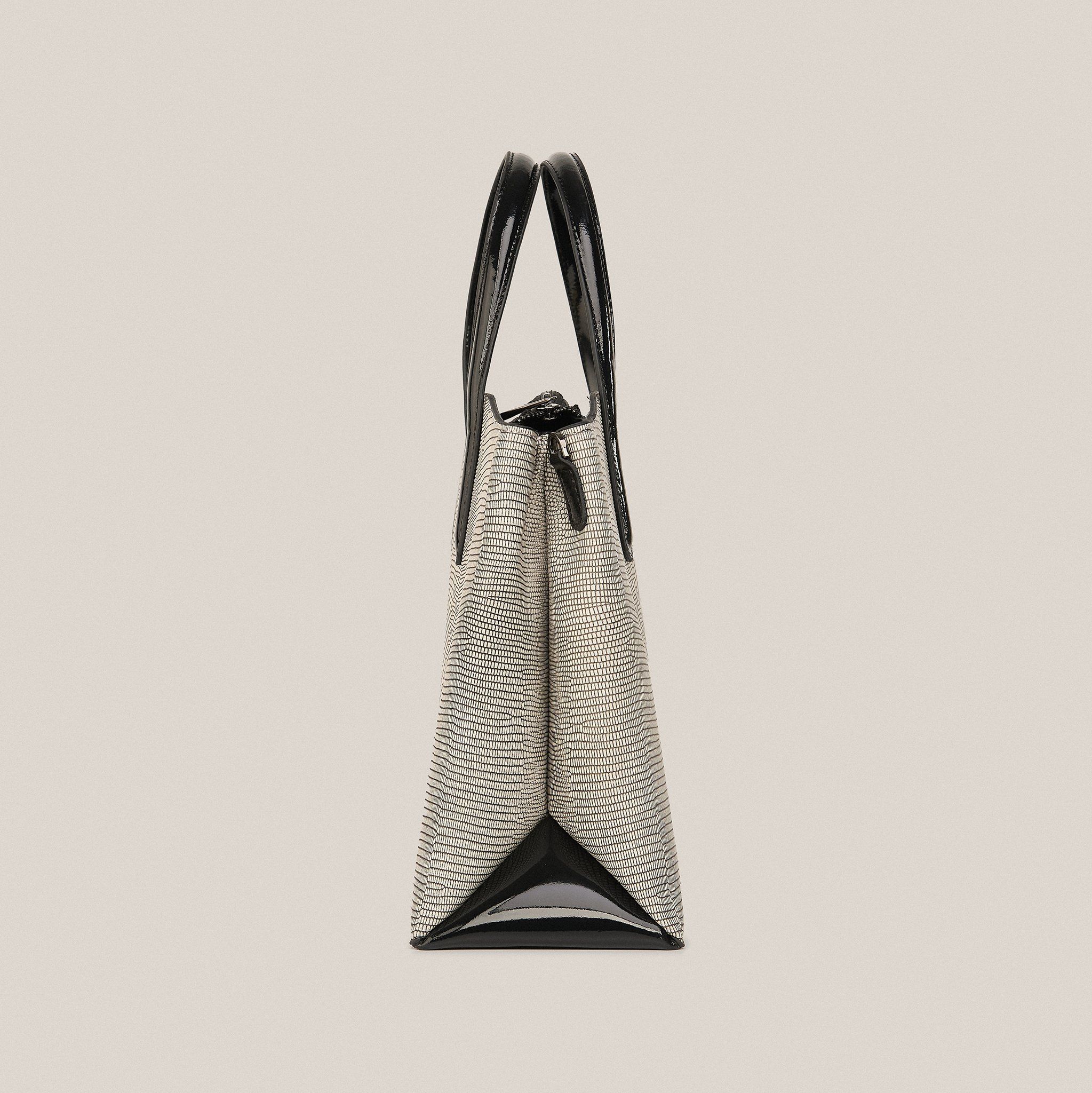  Túi Xách Nữ Da Vân Trắng Đen 26.57 