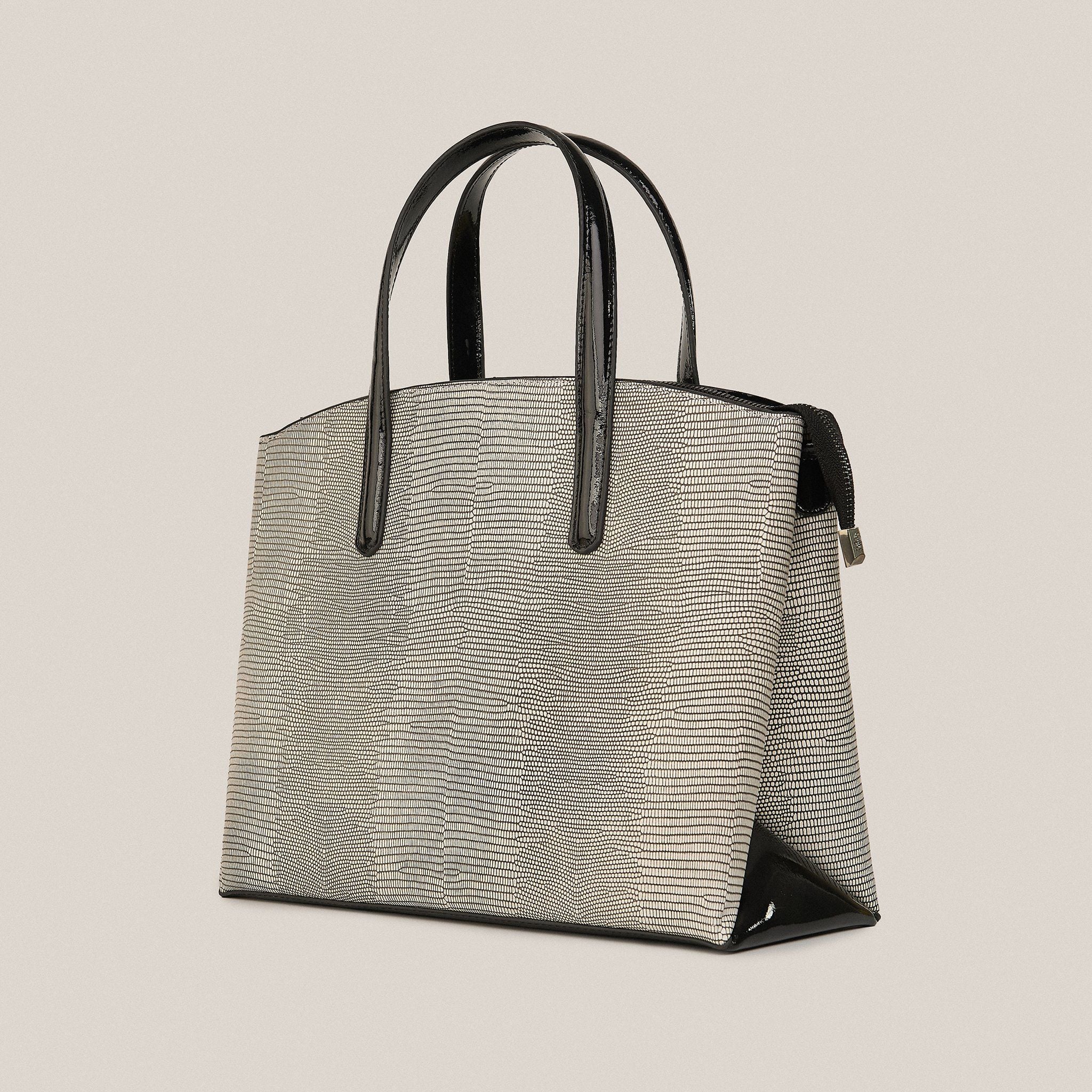  Túi Xách Nữ Da Vân Trắng Đen 26.57 