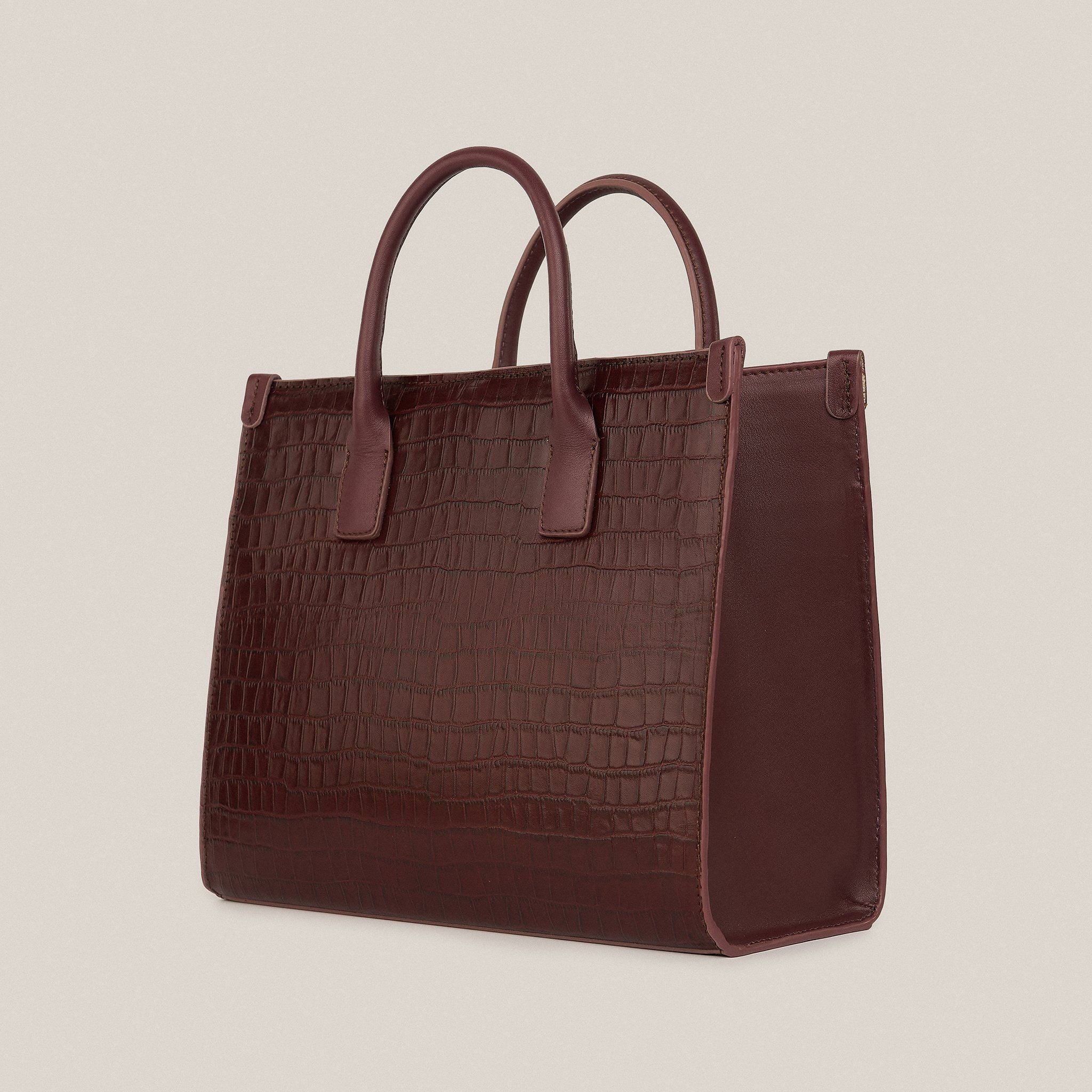  Túi Xách Nữ Da Vân Đỏ 26.34 