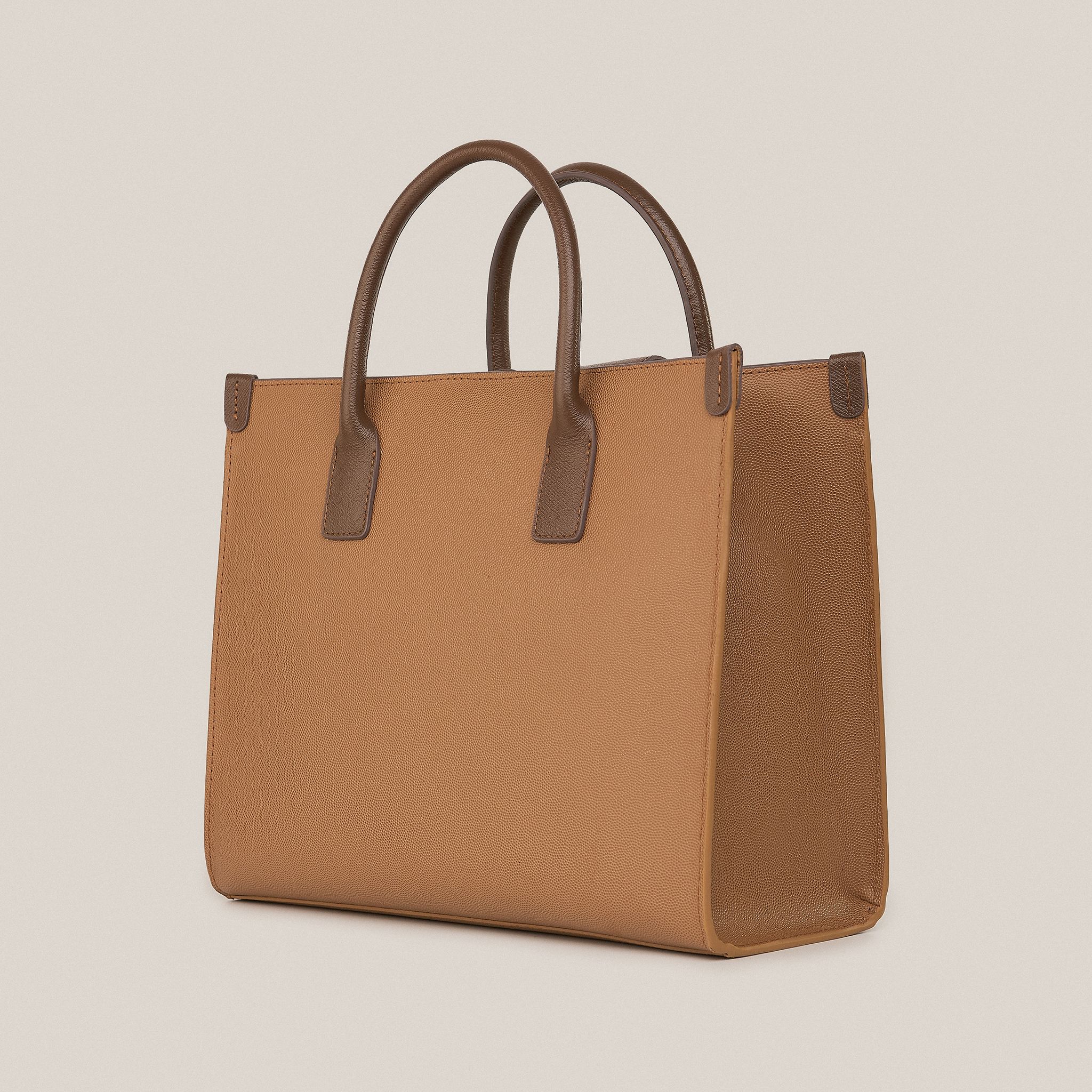  Túi Xách Nữ Da Trơn Nâu 26N.34 