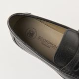  Giày Moccasin Nam Da Vân Đen 28MI.16 