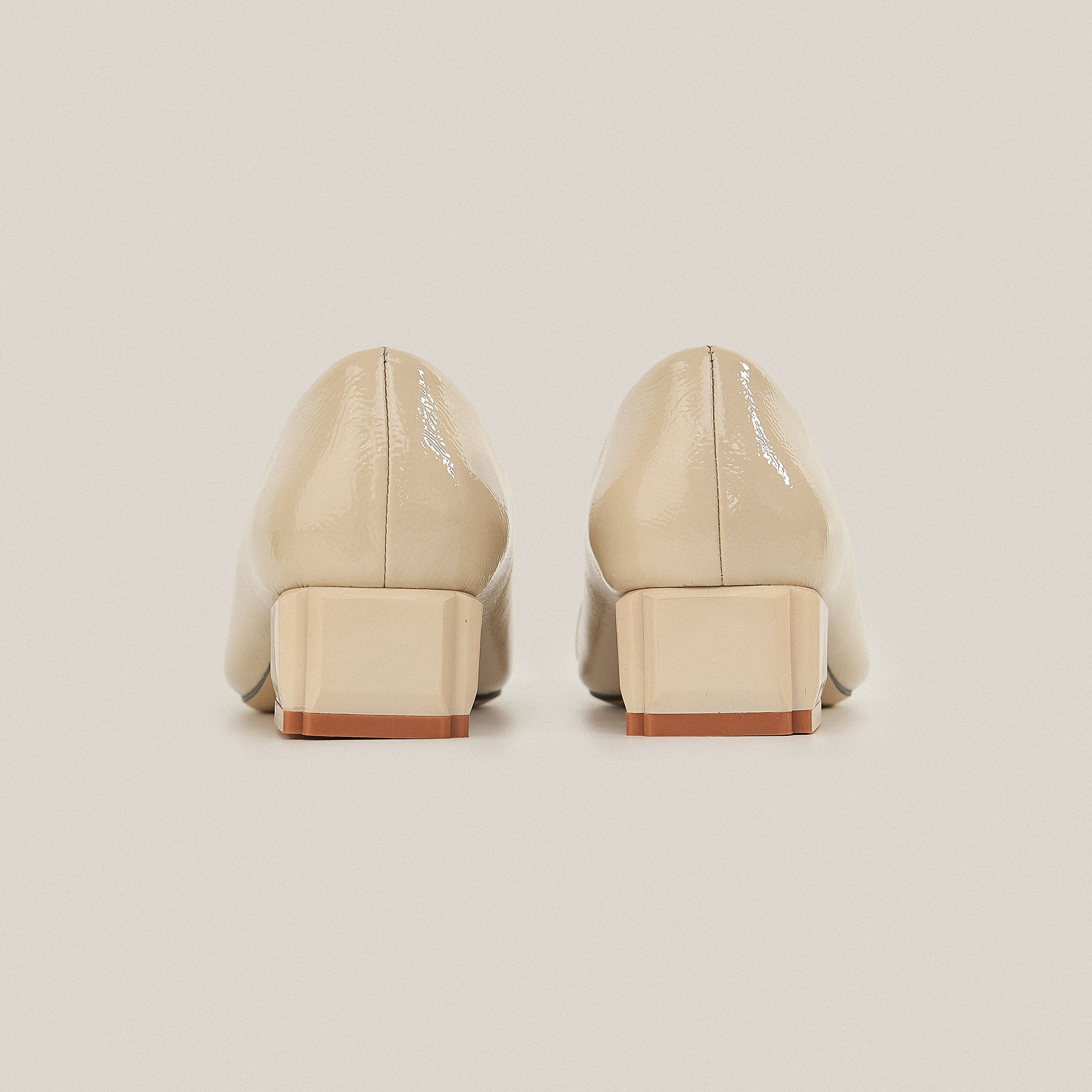  Giày Cao Gót Nữ Bóng Trơn Trắng 19I.2 