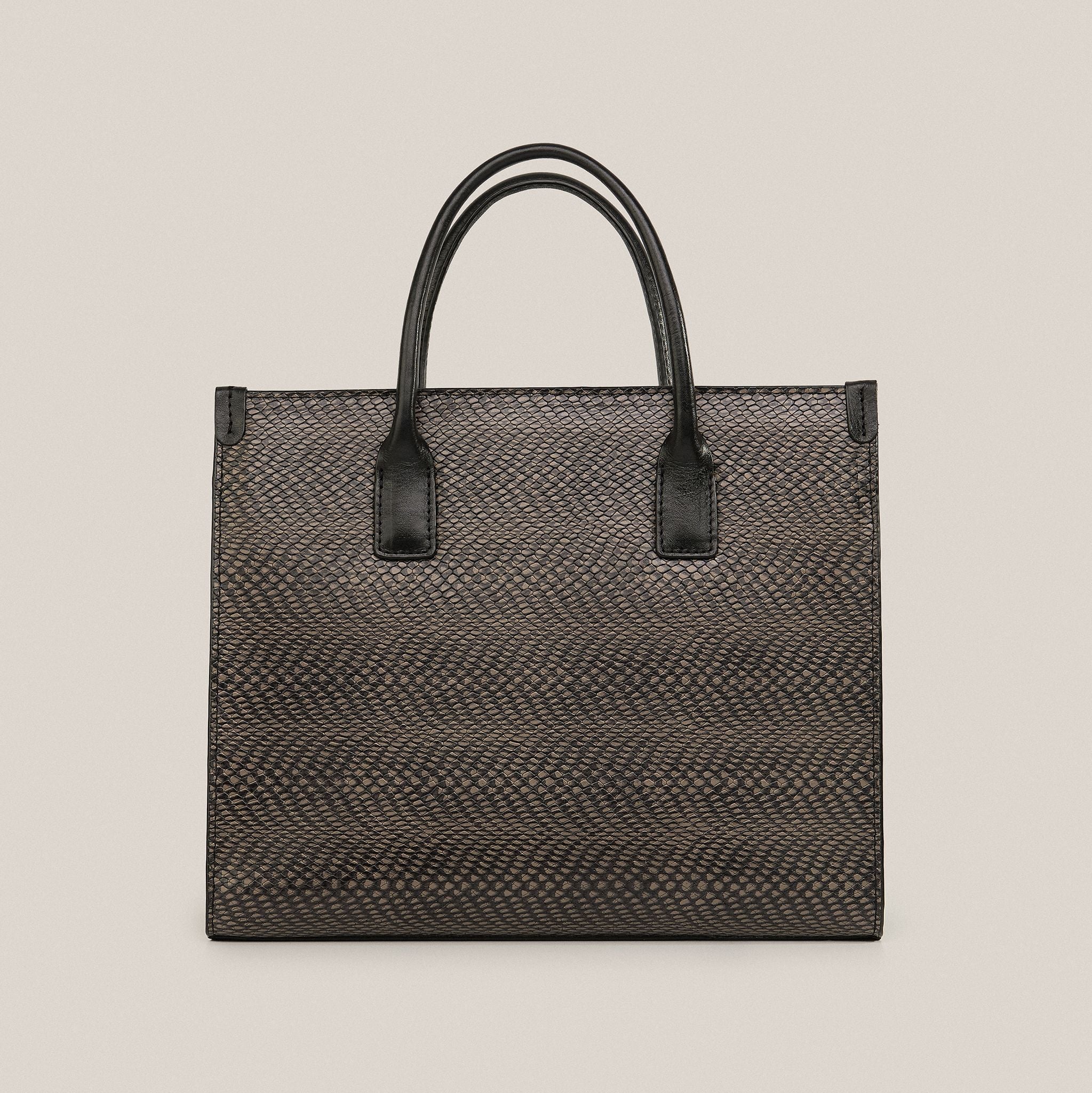  Túi Xách Nữ Da Vân Nâu Ghi 26DG.34 