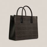  Túi Xách Nữ Da Vân Nâu Ghi 26DG.34 