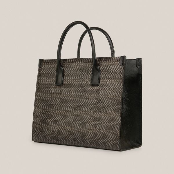  Túi Xách Nữ Da Vân Nâu Ghi 26DG.34 