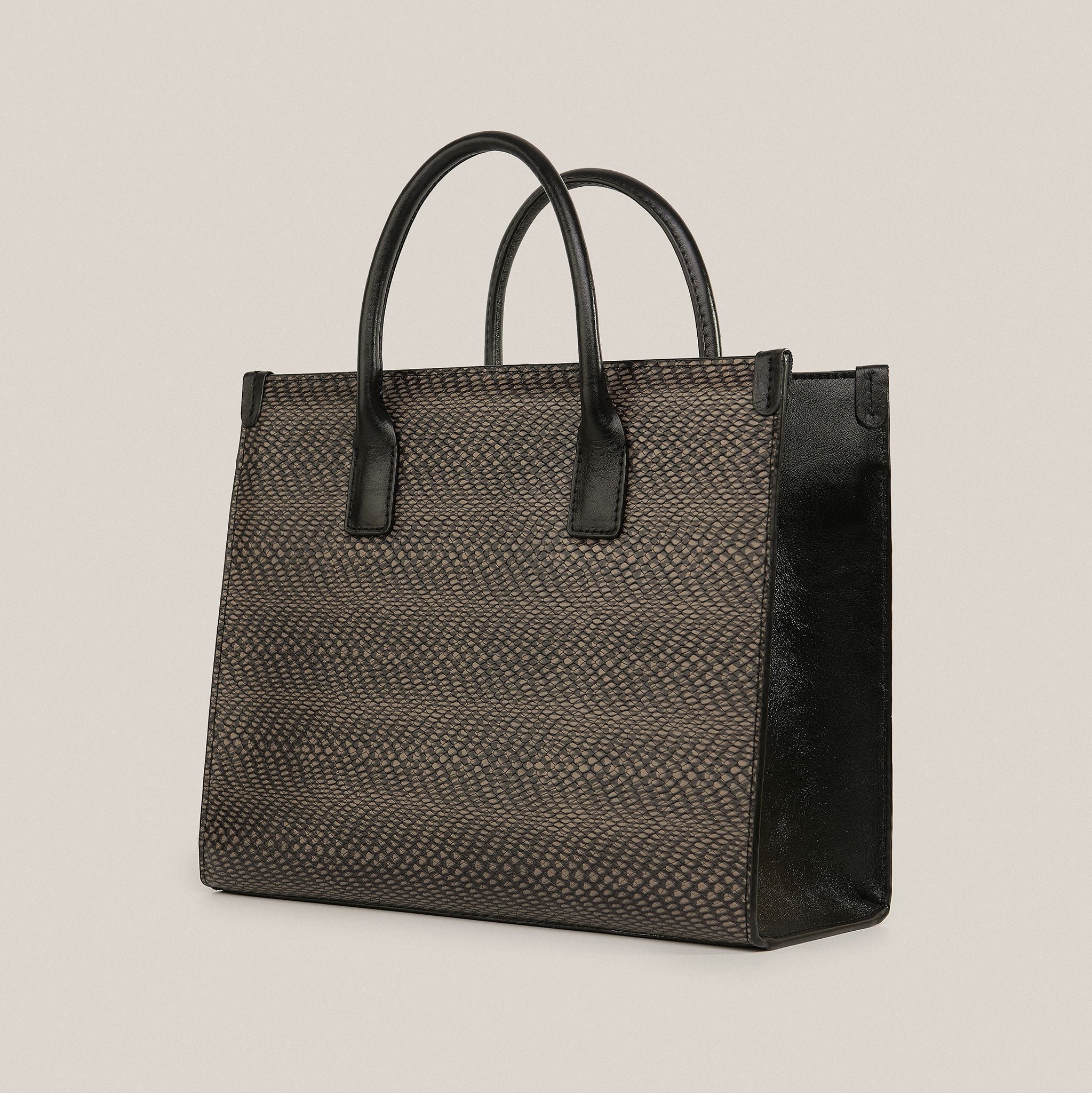  Túi Xách Nữ Da Vân Nâu Ghi 26DG.34 