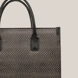  Túi Xách Nữ Da Vân Nâu Ghi 26DG.34 