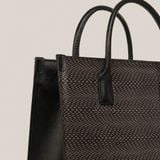  Túi Xách Nữ Da Vân Nâu Ghi 26DG.34 