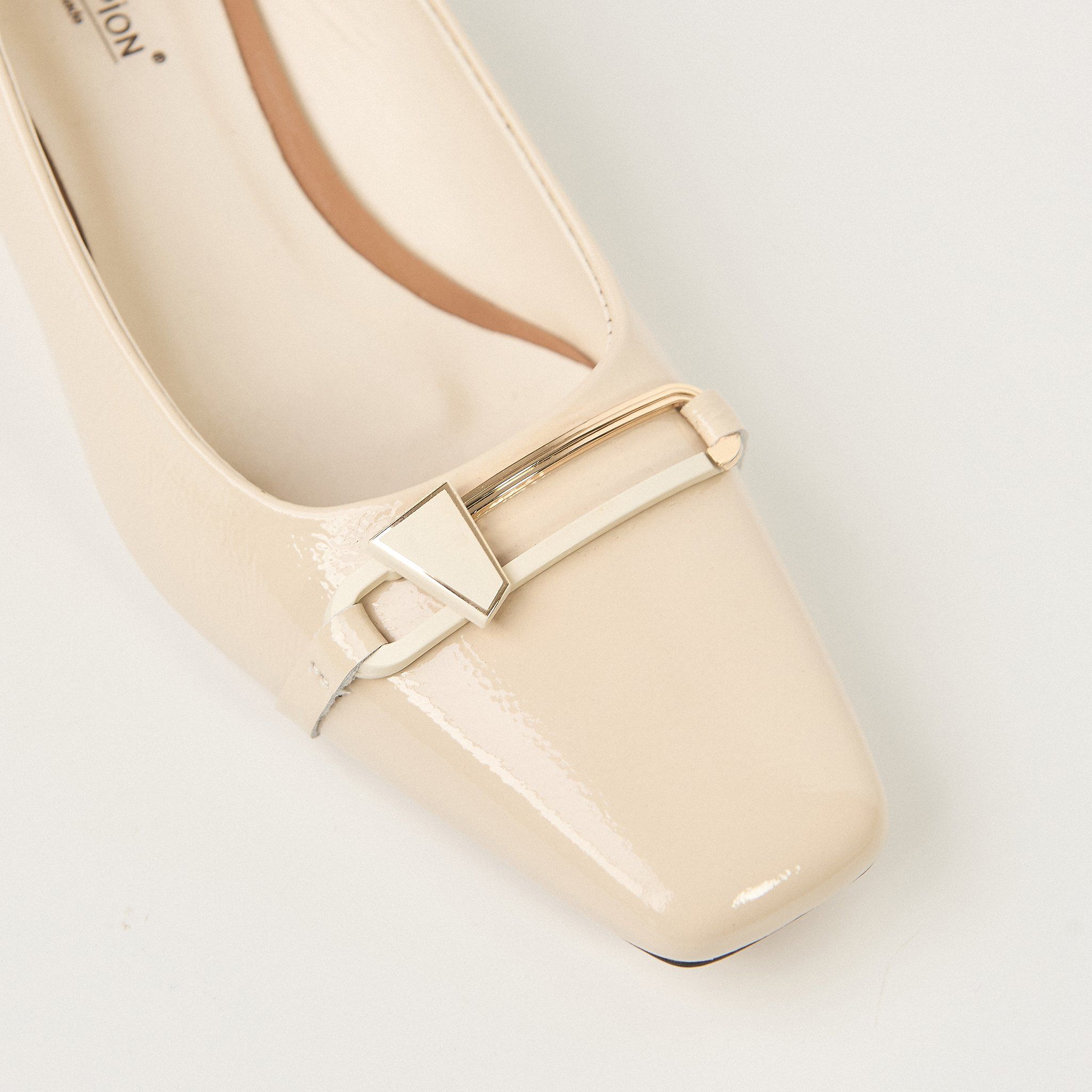  Giày Cao Gót Nữ Bóng Trơn Trắng 19I.2 