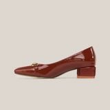  Giày Cao Gót Nữ Trơn Bóng Đỏ Đất 19I.3 