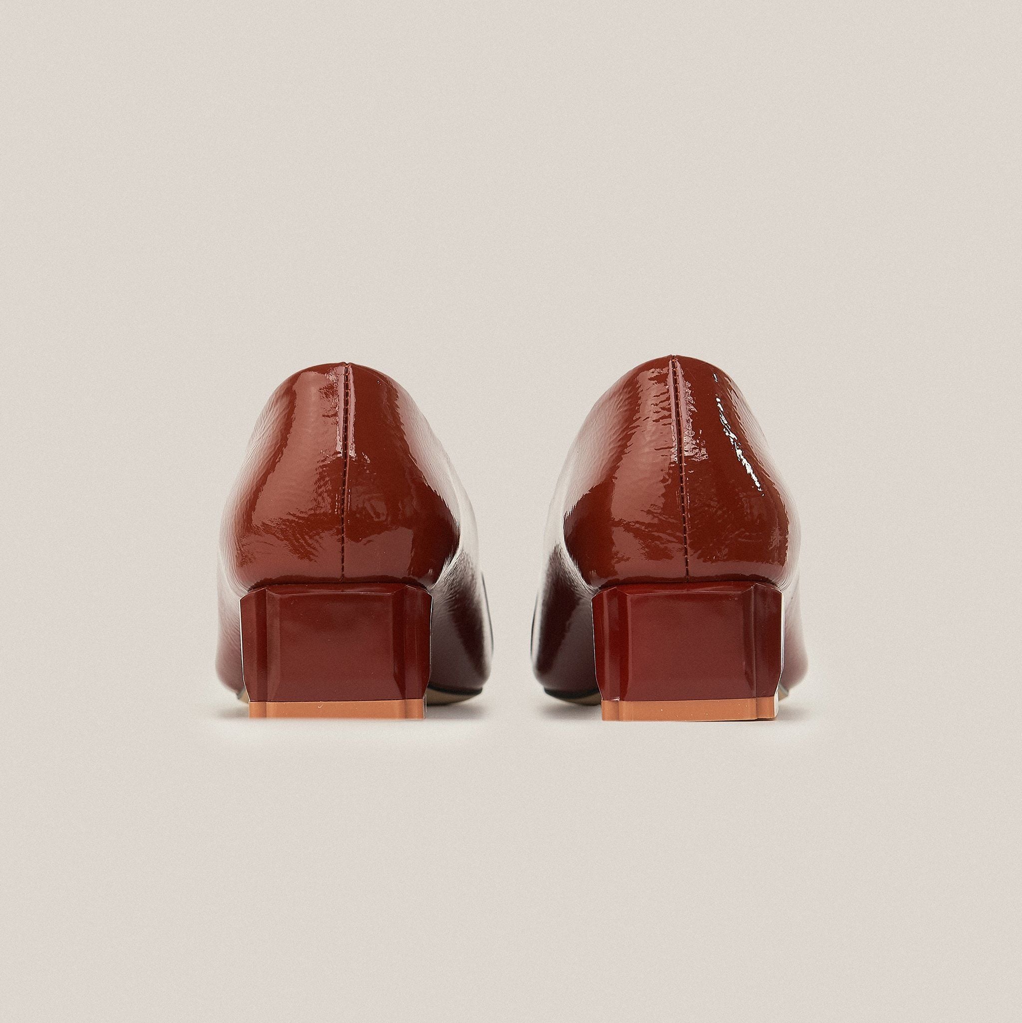  Giày Cao Gót Nữ Trơn Bóng Đỏ Đất 19I.3 