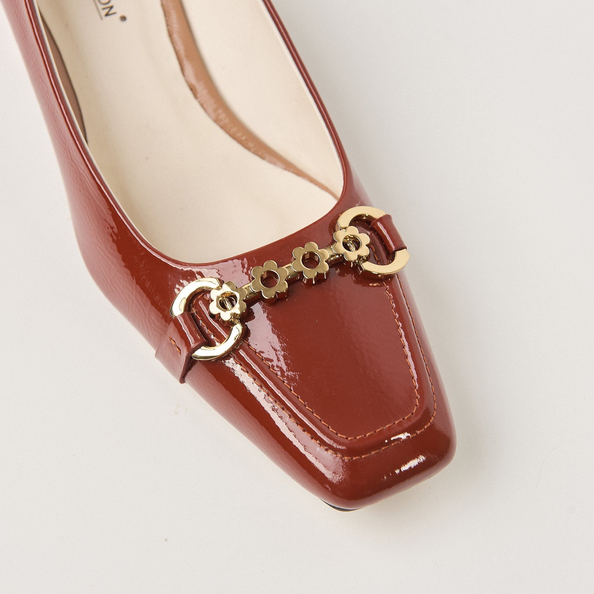  Giày Cao Gót Nữ Trơn Bóng Đỏ Đất 19I.3 