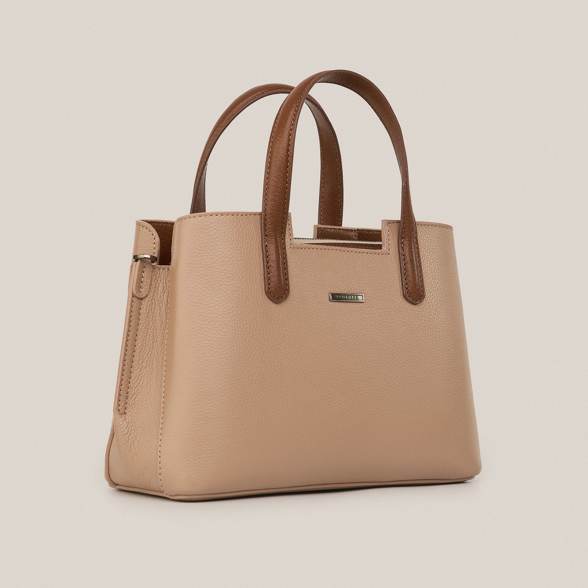  Túi Xách Nữ Da Trơn Kem 26K.38 