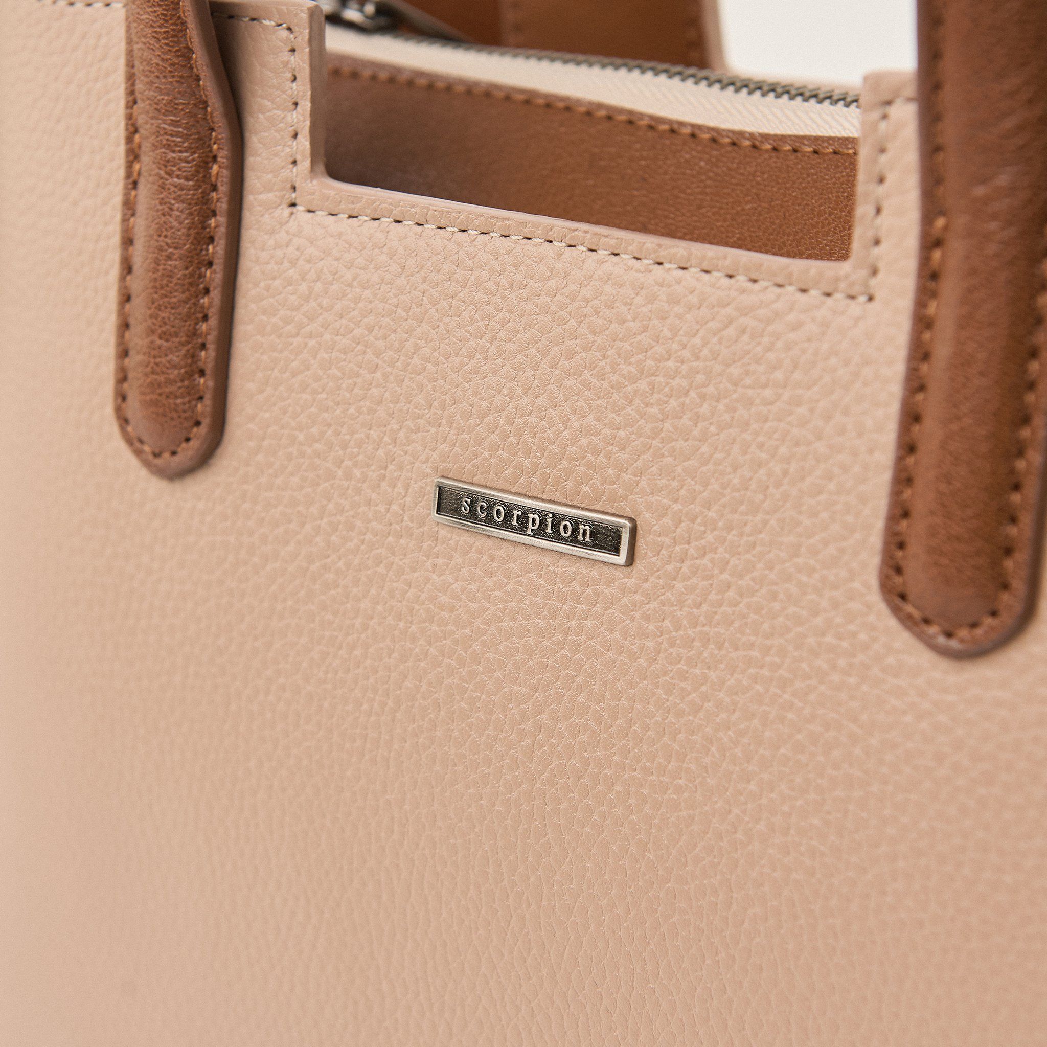  Túi Xách Nữ Da Trơn Kem 26K.38 