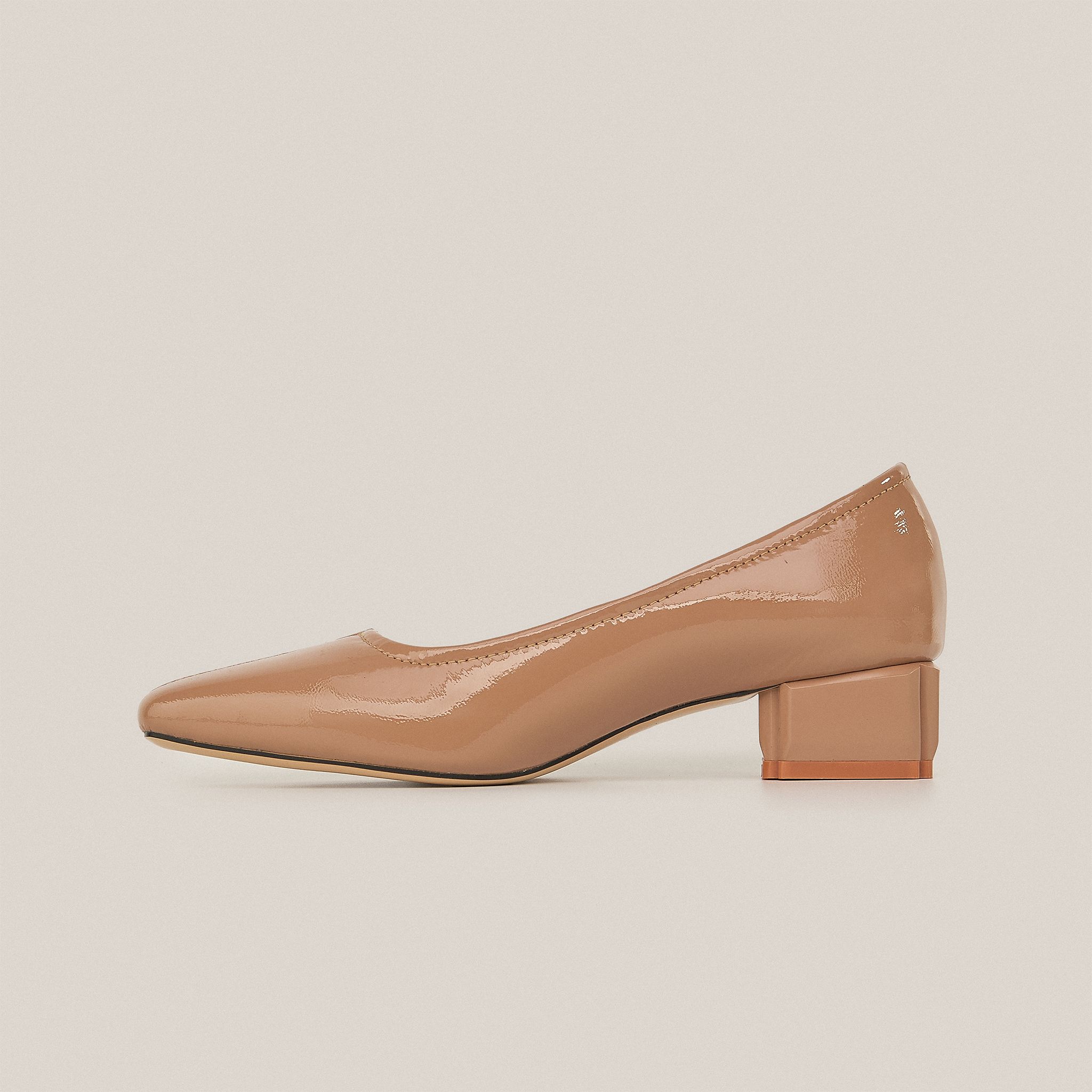  Giày Cao Gót Nữ Trơn Nâu 19I.5 