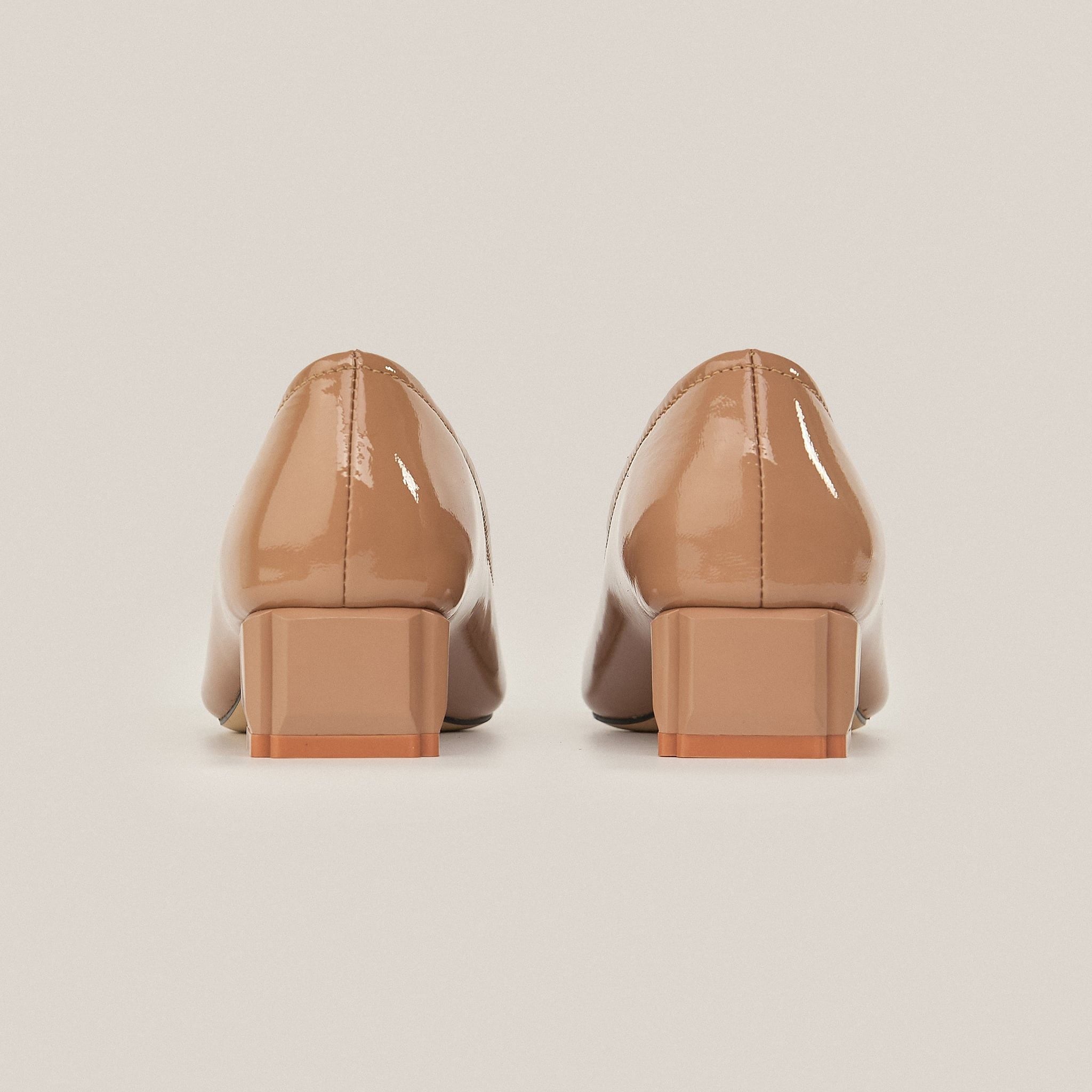  Giày Cao Gót Nữ Trơn Nâu 19I.5 