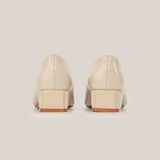  Giày Cao Gót Nữ Trơn Bóng Kem 19I.6 