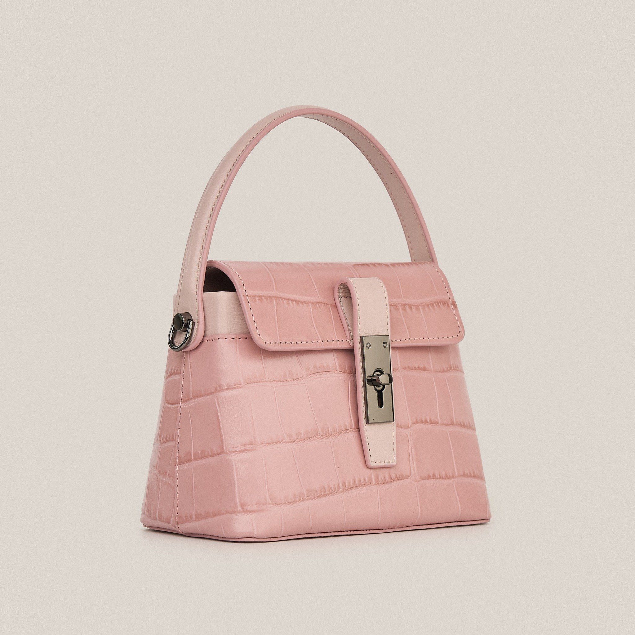  Túi Xách Nữ Da Vân Hồng 26H.226 