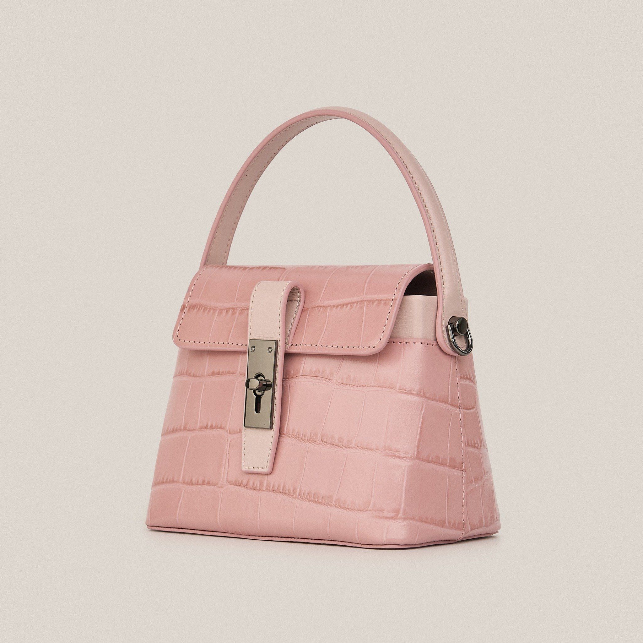  Túi Xách Nữ Da Vân Hồng 26H.226 