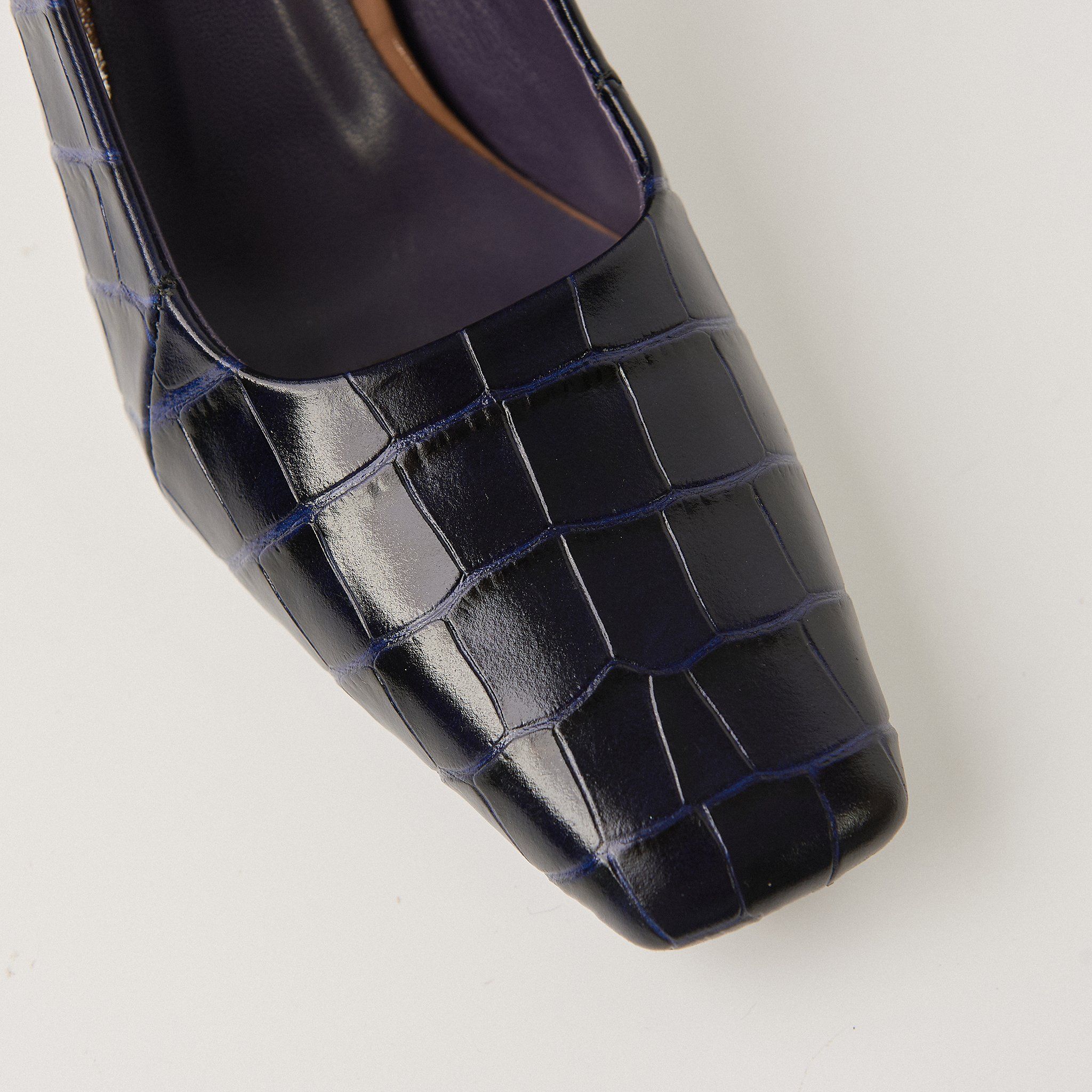  Giày Cao Gót Nữ Vân Xanh Tím Than 19A.24 