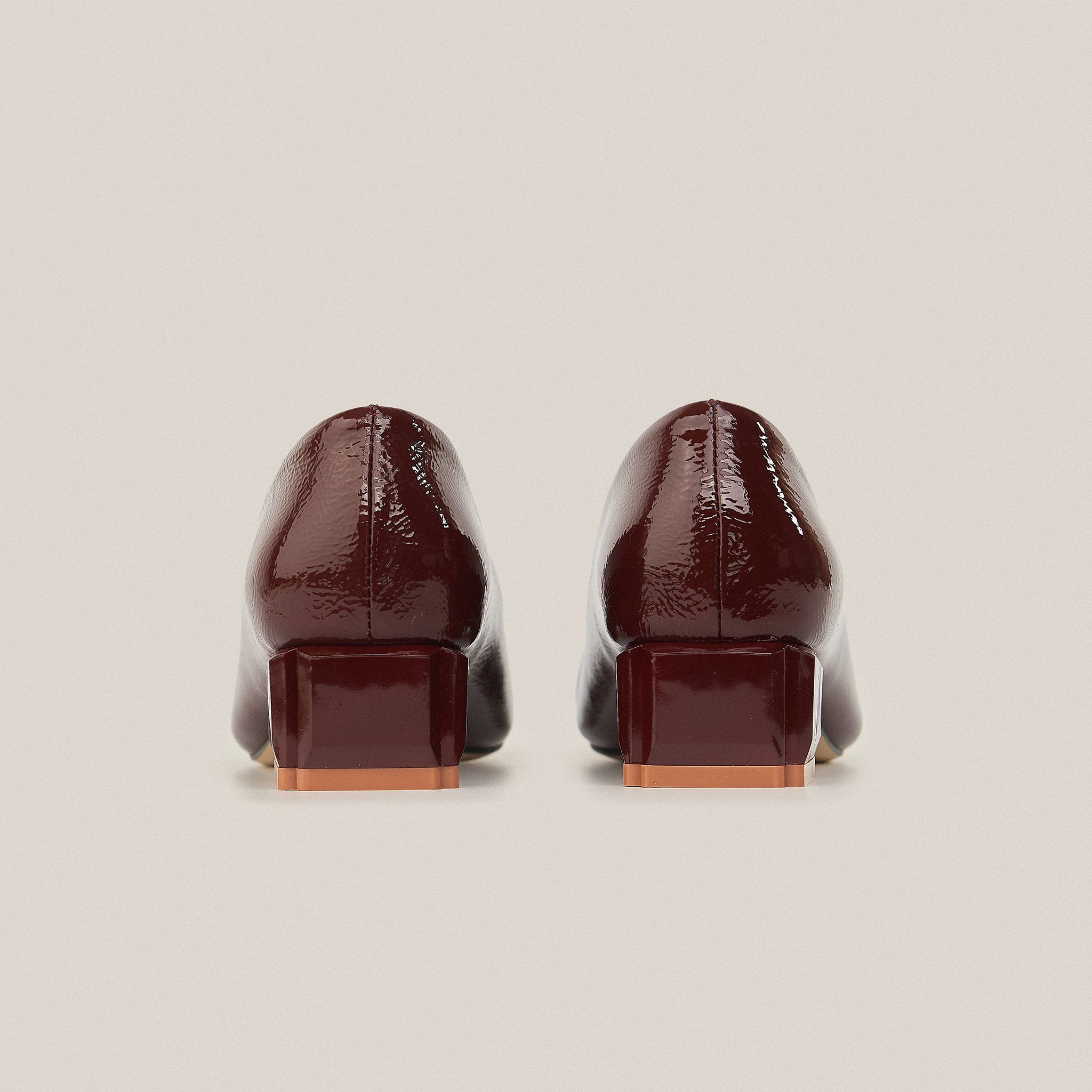  Giày Cao Gót Nữ Trơn Bóng Đỏ 19I.8 