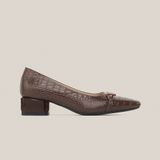  Giày Cao Gót Nữ Vân Nâu 19E.10 