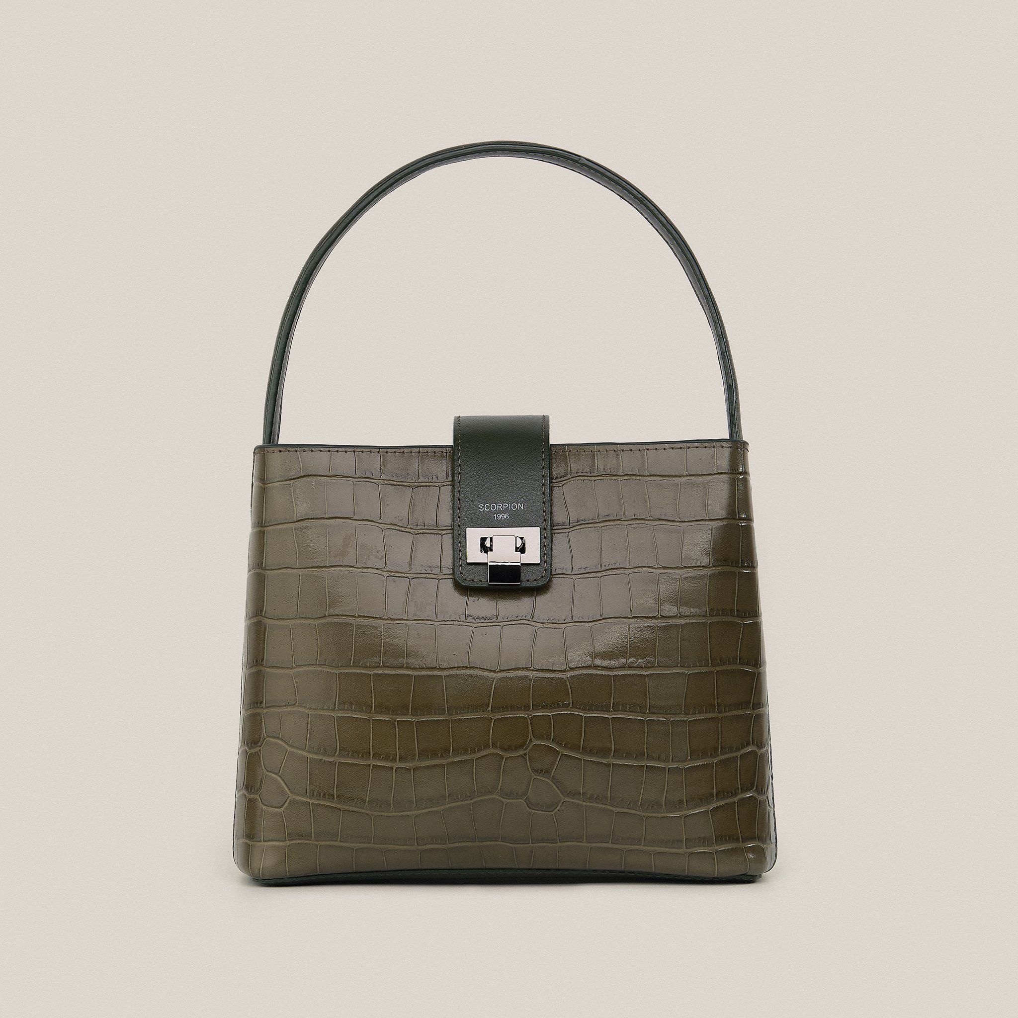  Túi Xách Nữ Da Vân Xanh Rêu 26R.46 