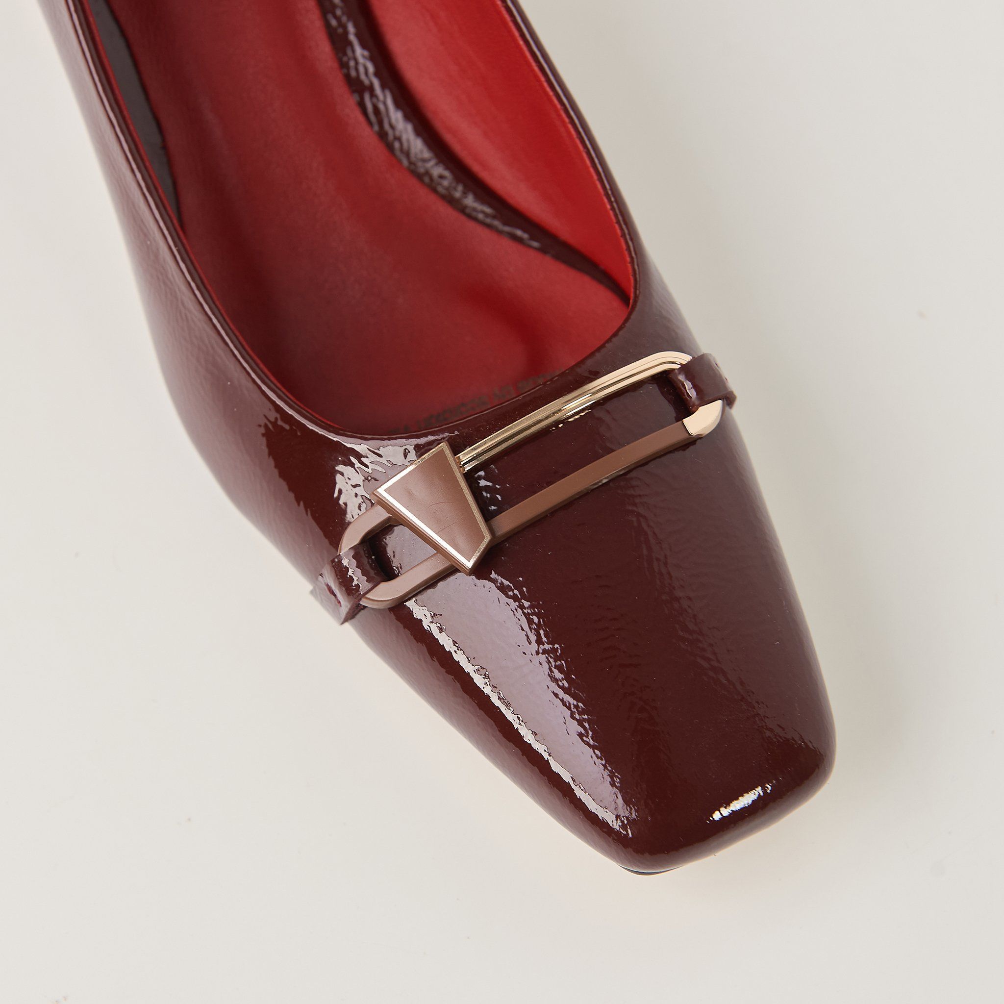  Giày Cao Gót Nữ Trơn Bóng Đỏ 19I.8 