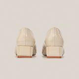  Giày Cao Gót Nữ Trơn Bóng Trắng 19I.9 