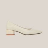  Giày Cao Gót Nữ Vân Bóng Trắng 19I.11 