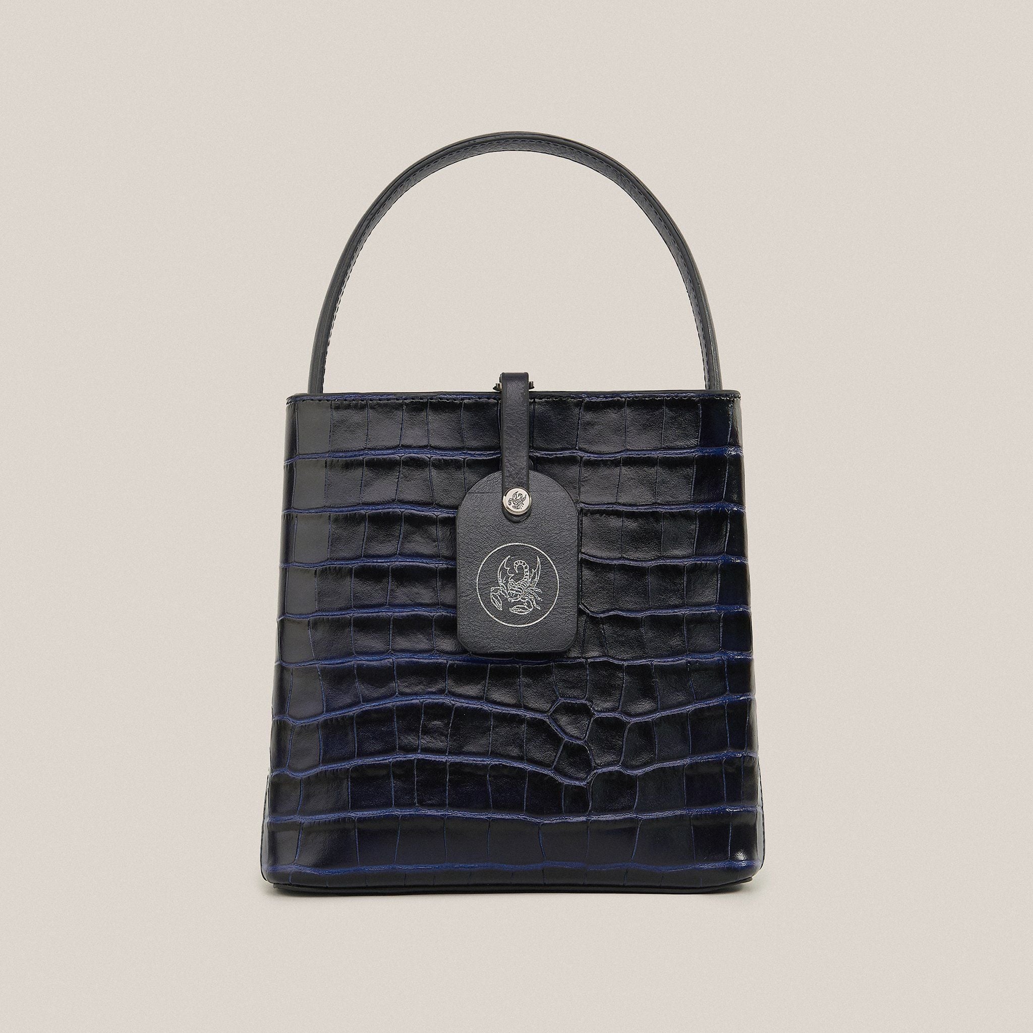  Túi Xách Nữ Da Vân Xanh Tím Than 26XD.224 