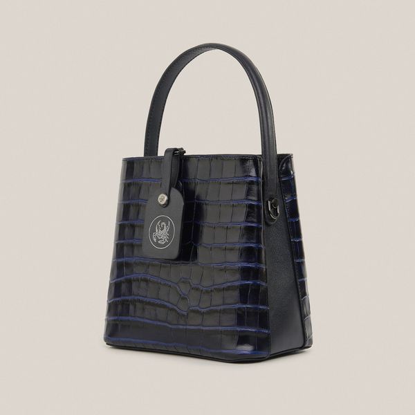  Túi Xách Nữ Da Vân Xanh Tím Than 26XD.224 