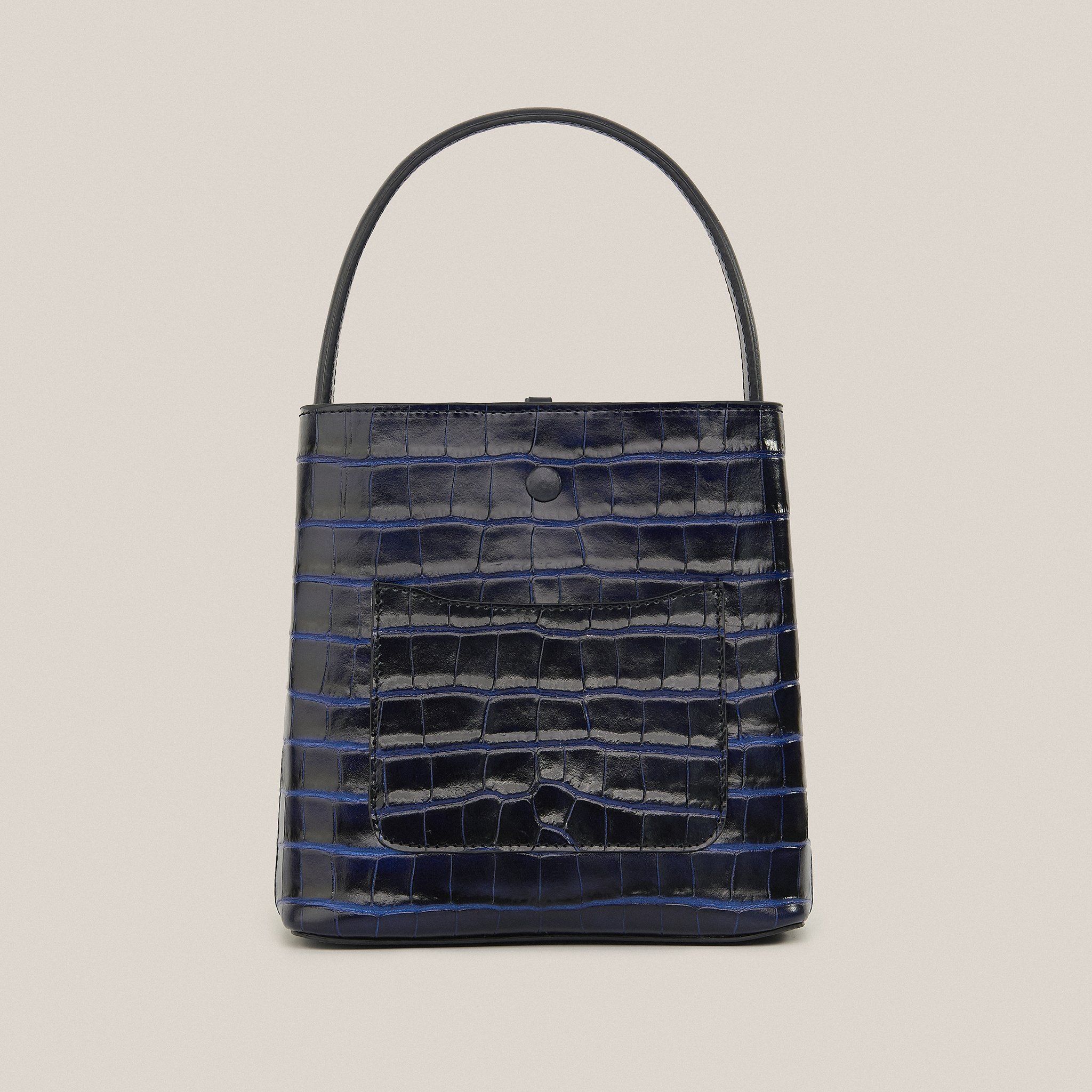  Túi Xách Nữ Da Vân Xanh Tím Than 26XD.224 