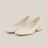  Giày Cao Gót Nữ Vân Bóng Trắng 19I.11 