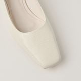  Giày Cao Gót Nữ Vân Bóng Trắng 19I.11 