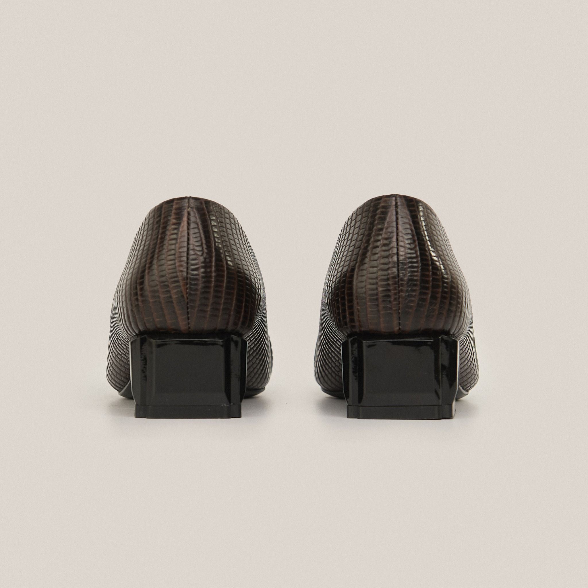  Giày Cao Gót Nữ Vân Nâu 19E.8 