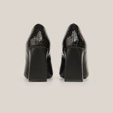  Giày Cao Gót Nữ Vân Bóng Đen 19A.22 