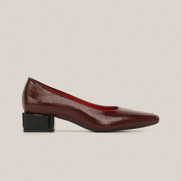  Giày Cao Gót Nữ Trơn Bóng Đỏ 19I.12 