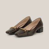  Giày Cao Gót Nữ Vân Nâu 19E.8 