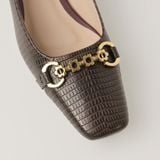  Giày Cao Gót Nữ Vân Nâu 19E.8 