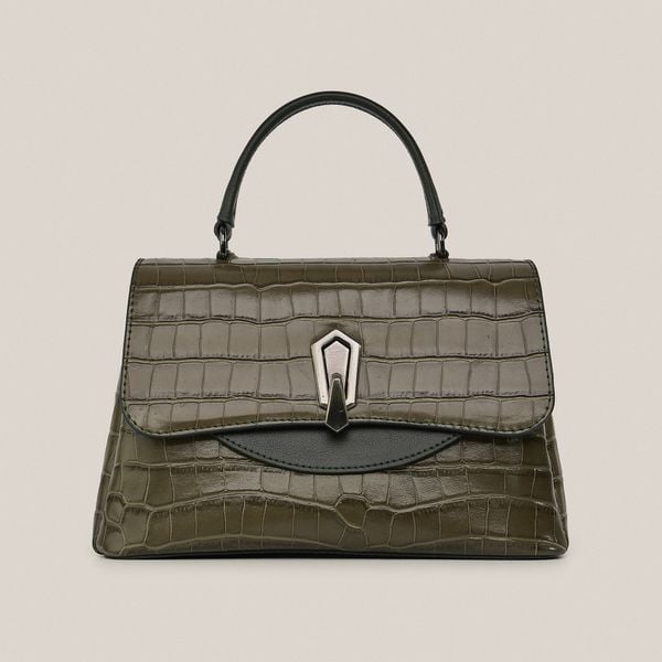  Túi Xách Nữ Da Vân Xanh Rêu 26R.54 