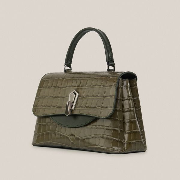  Túi Xách Nữ Da Vân Xanh Rêu 26R.54 