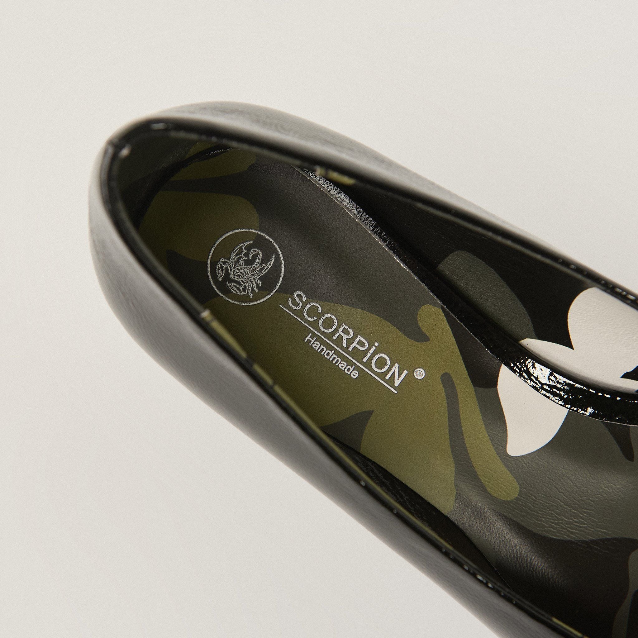  Giày Cao Gót Nữ Trơn Bóng Đen 19E.16 