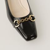  Giày Cao Gót Nữ Trơn Bóng Đen 19E.14 