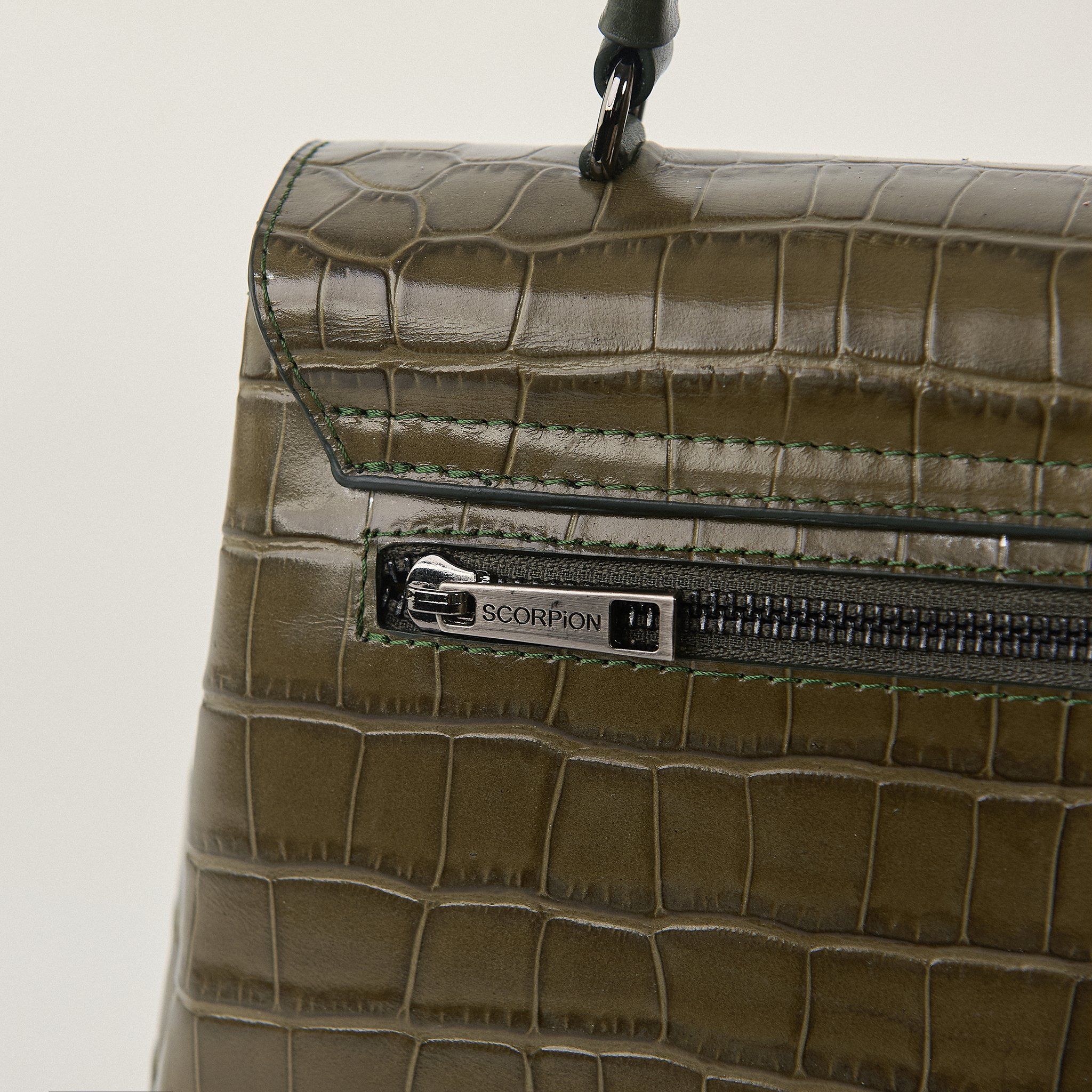  Túi Xách Nữ Da Vân Xanh Rêu 26R.54 