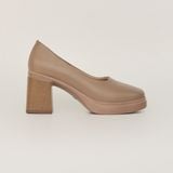  Giày Cao Gót Nữ Trơn Nâu 19M.5 